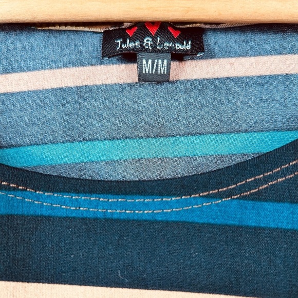 Jules & Leopold retro striped tshirt, Medium, knotted, 70s Hippie Boho - Picture 2 of 7